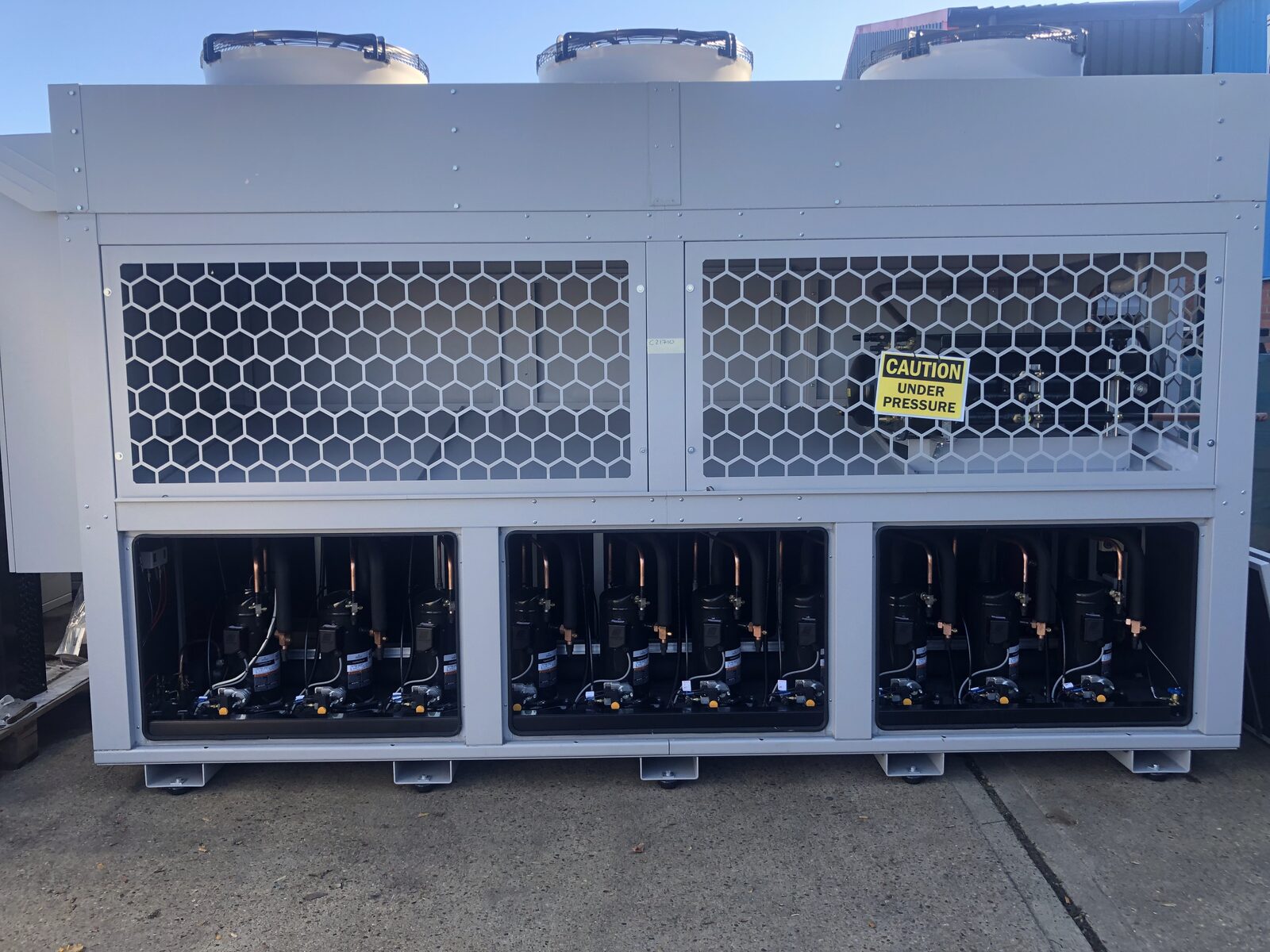 Air-Cooled Chiller - Large air-cooled chiller unit with multiple compressors